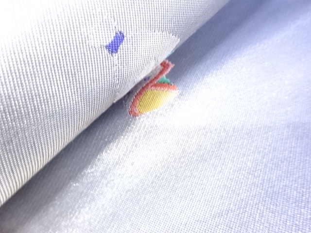  アンティーク　姉さん人形模様織り出し開き名古屋帯（額縁仕立て）